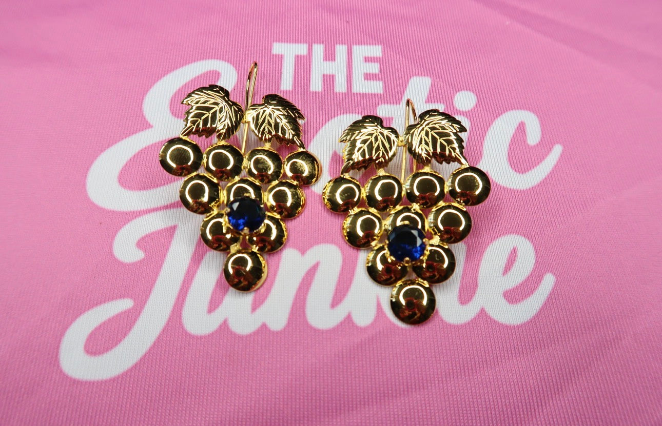 Earrings ; Large Blue Grape 🍇