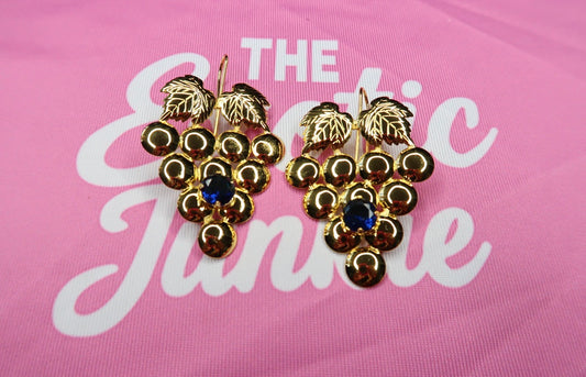 Earrings ; Large Blue Grape 🍇