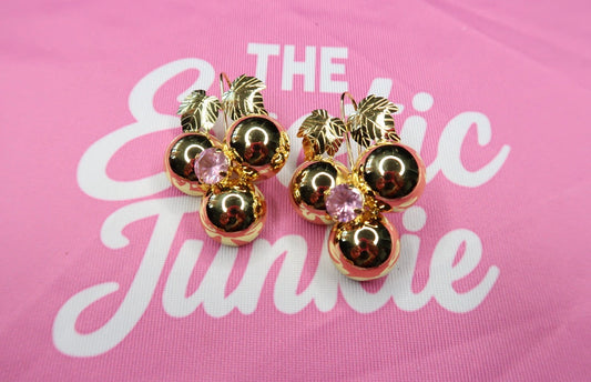 Earrings ; Medium Pink Grape 🍇