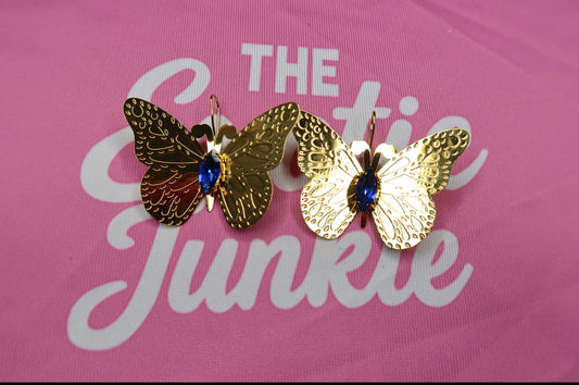 Earrings ; Large Blue Butterfly 🦋