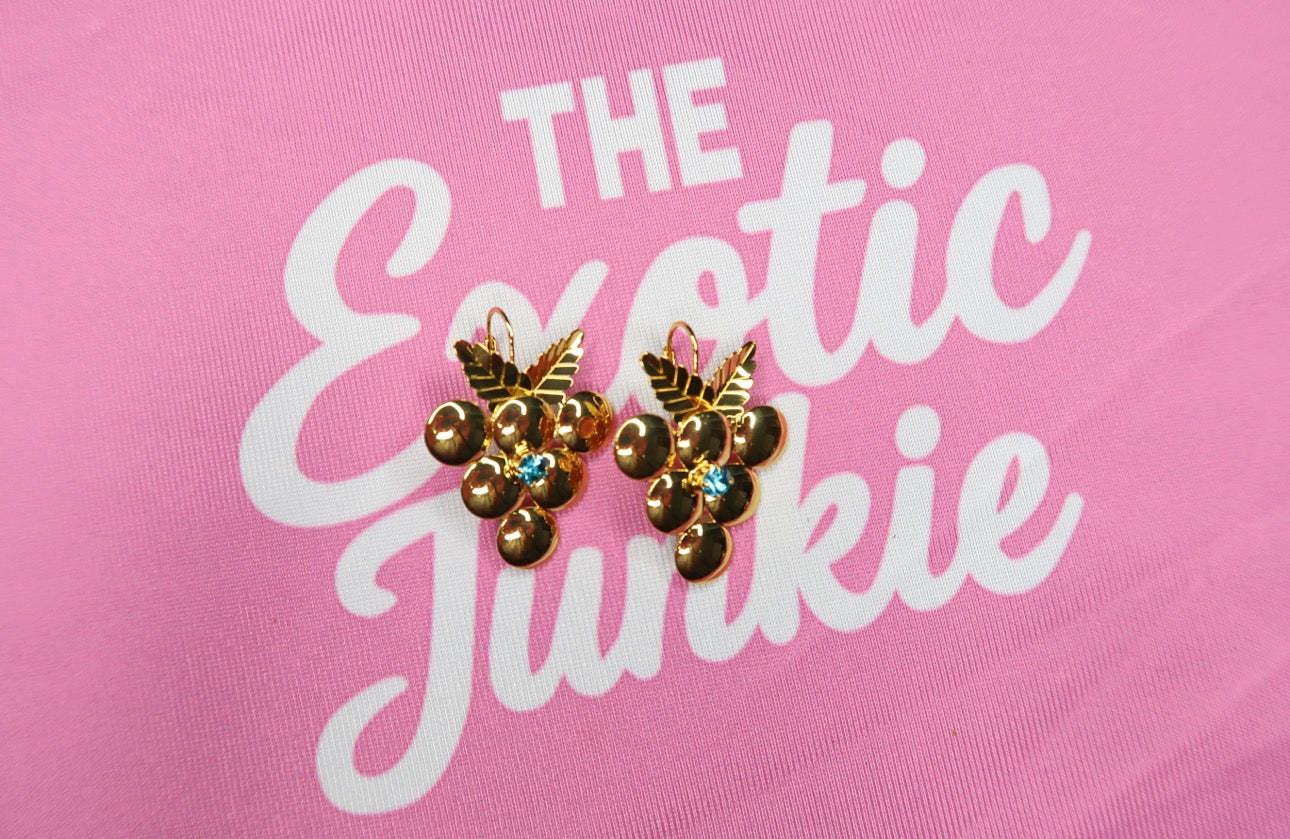 Earrings ; Small Blue Grape 🍇