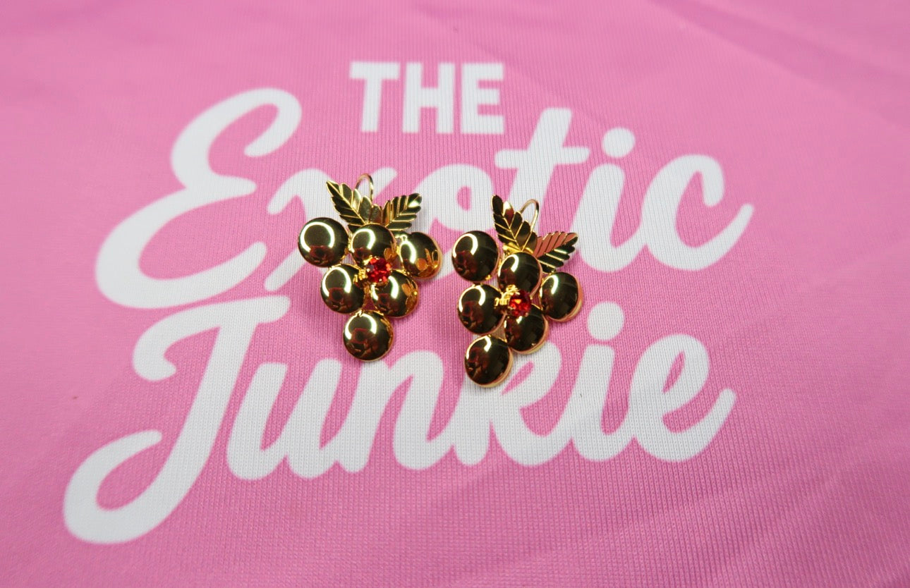 Earrings ; Small Red Grape 🍇