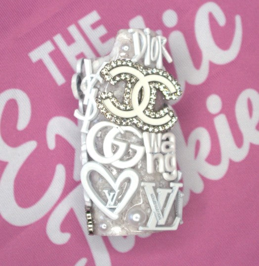 Lighter Case: White Bedazzle